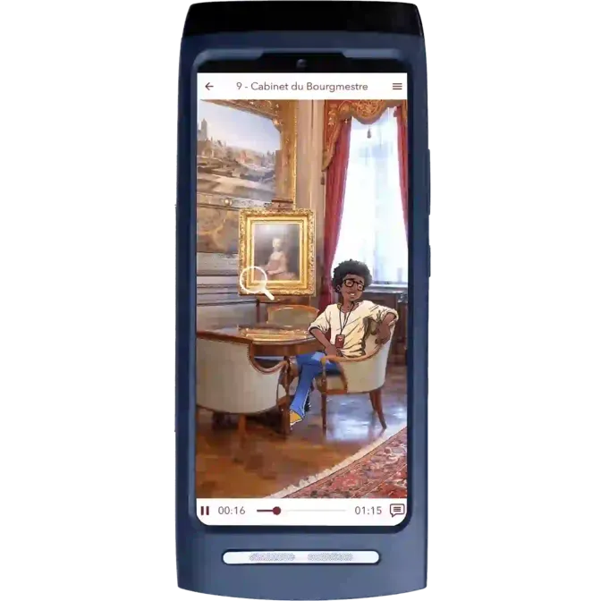 Orpheo Touch met de personages Michel en Gudule in het stadhuis van Brussel